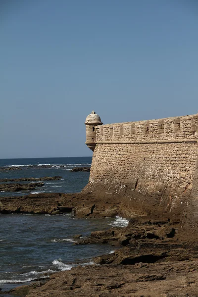 Castillo San Sebastián de Cádiz, ancient defensive architecture — стокове фото