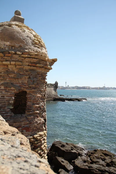 Castillo San Sebastián de Cádiz, ancient defensive architecture — стокове фото