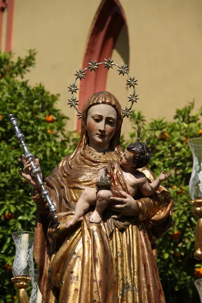 Virgen del Buen Suceso, imagen del siglo XVI, Jerez de la Frontera. — Stock fotografie