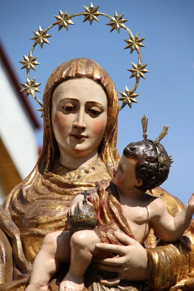 Virgen del Buen Suceso, imagen del siglo XVI, Jerez de la Frontera. — Fotografia de Stock