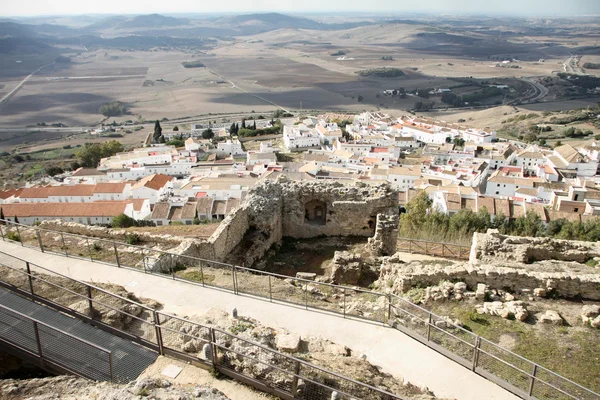 Restos arqueológicos del castillo, Medina Sidonia Stockbild