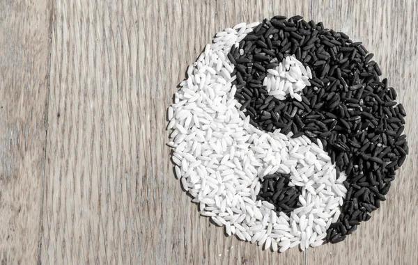 Rice yin yang — Stock Photo, Image