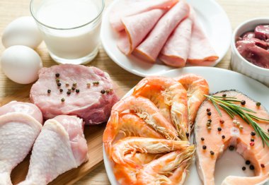 protein diyeti için malzemeler