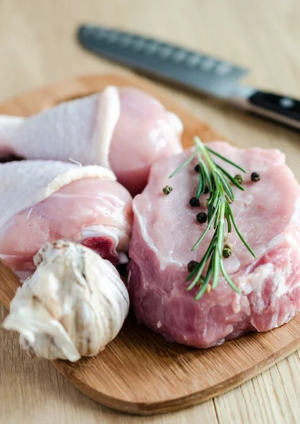 Vlees en kip — Stockfoto