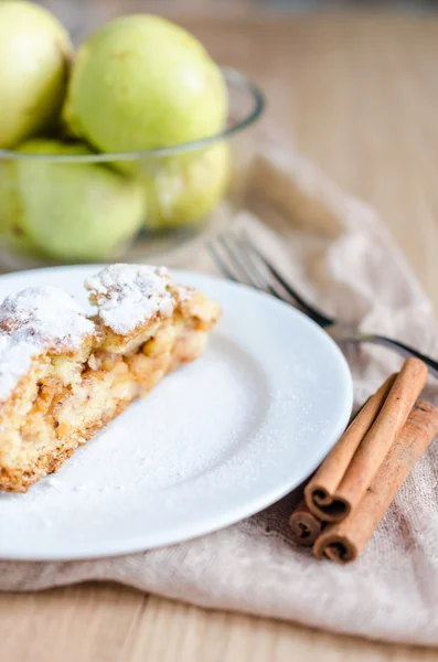 Fatia de torta de maçã — Fotografia de Stock