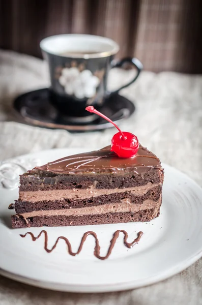 Bolo de chocolate — Fotografia de Stock