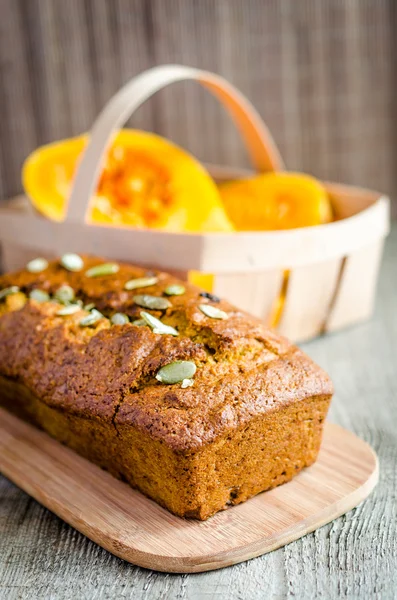 Loaf of pumpkin bread — Stock Photo, Image