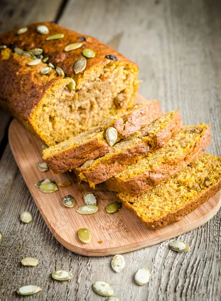 Loaf of pumpkin bread — Stock Photo, Image