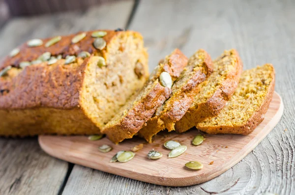 Loaf of pumpkin bread — Stock Photo, Image