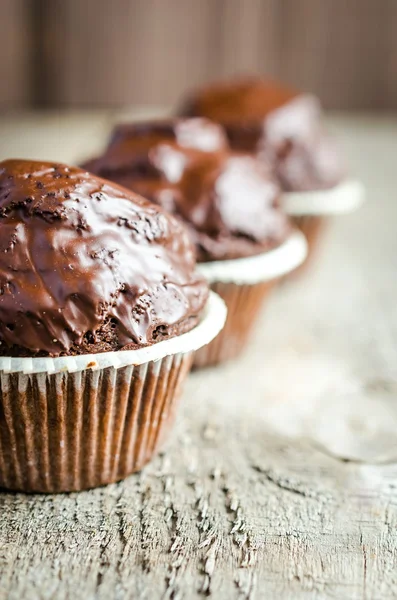 Muffins de chocolate — Fotografia de Stock