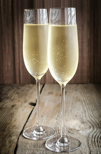 Två glas champagne — Stockfoto