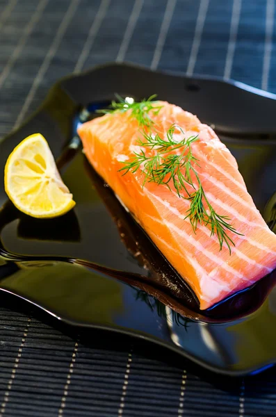 Bife de salmão — Fotografia de Stock