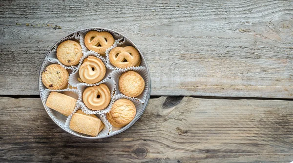 Коробка печенья с маслом — стоковое фото