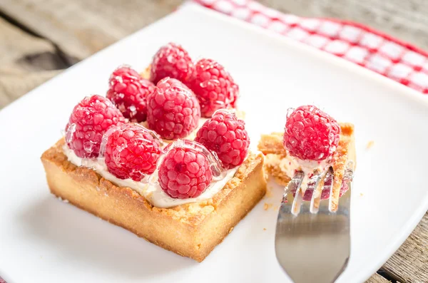 Bolo de framboesa — Fotografia de Stock