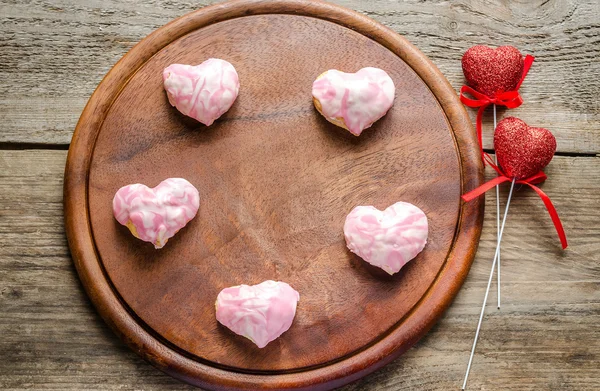 Süße Herzen zum Valentinstag — Stockfoto