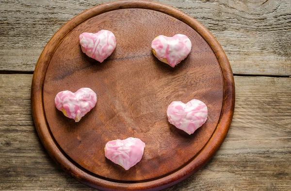 Dolci cuori a San Valentino celebrazione — Foto Stock