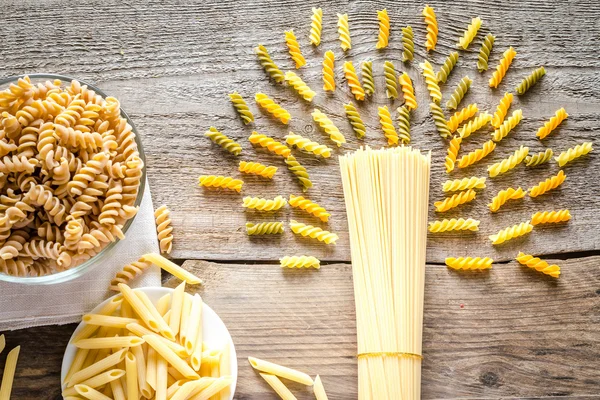 Various pasta types — Stock Photo, Image