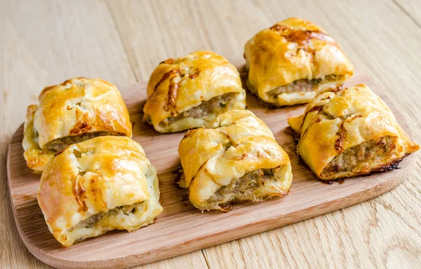 Homemade sausage rolls — Stock Photo, Image