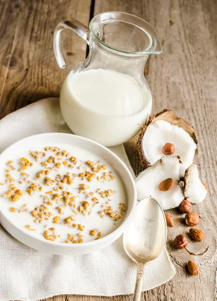 Granola con cacahuete y coco —  Fotos de Stock