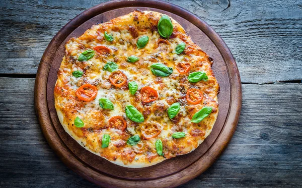 Pizza Margherita homemade — Stock Photo, Image