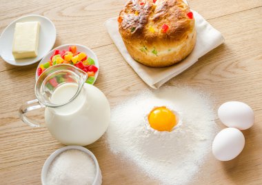 tatlı ekmek (panettone için temel malzemeler)