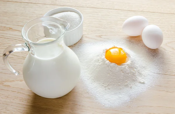 Basic ingredients for sweet bread (panettone) — Stock Photo, Image