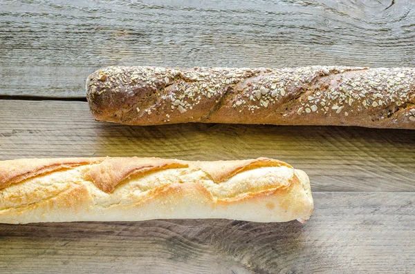 Wheat and Rye Baguettes — Stock Photo, Image