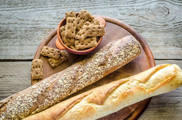 Frumento e segale Baguette — Foto Stock