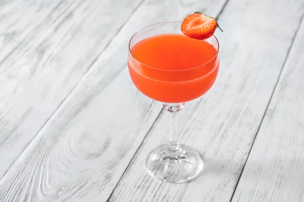 Glass Bitter Fraise Cocktail Made Chamberyzette — Stock Photo, Image