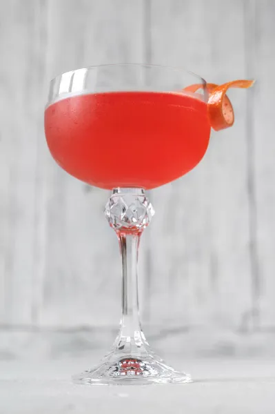 Glass Old Friend Cocktail Garnished Grapefruit Zest Twist — Stock Photo, Image