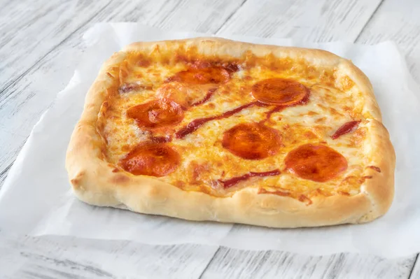 Pizza Estilo Detroit Papel Manteiga — Fotografia de Stock