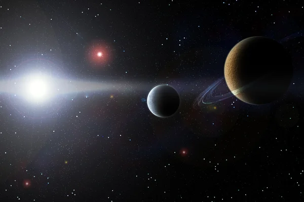 行星状星云和的系外行星 — 图库照片