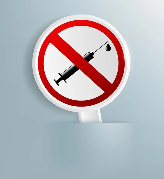 Sign indicating the prohibition of drugs — Stock Photo, Image