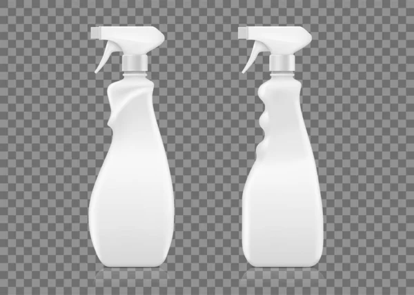 Sanitizer Spray Bottiglie Plastica Modello Isolato Uno Sfondo Trasparente Modello — Vettoriale Stock