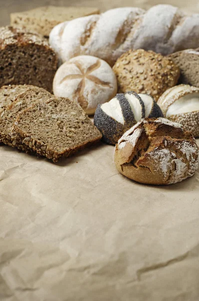 Variation of wholemeal Bread — Stock Photo, Image