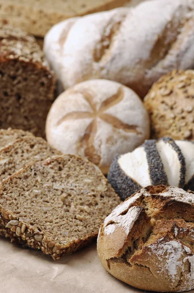 Разновидность хлеба из цельной муки — стоковое фото