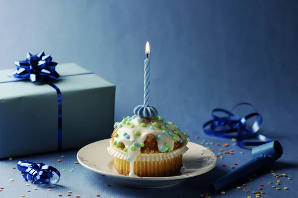 Birthday Muffin — Stock Photo, Image