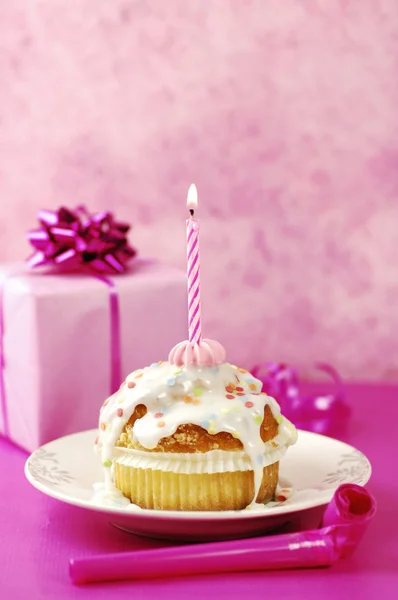 Birthday Muffin — Stock Photo, Image