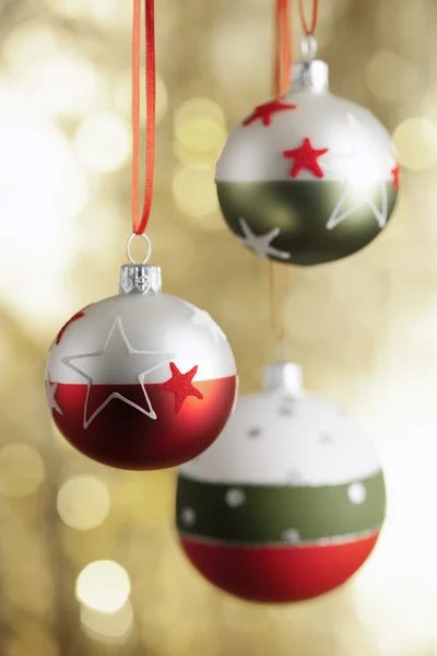 Christmas baubels en copyspace — Stockfoto