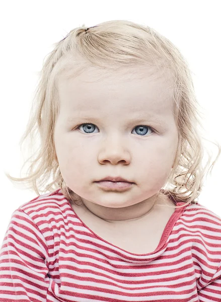 Cute little girl looking sad — Stock Photo, Image