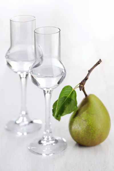 Fruit Brandy, Pear — Stock Photo, Image