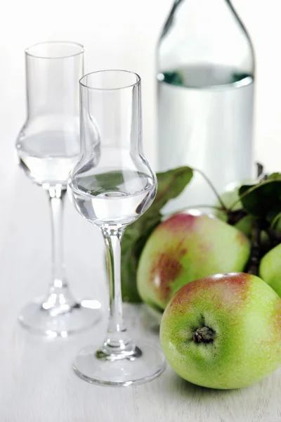 Fruit brandy, appel brandy, grappa — Stockfoto