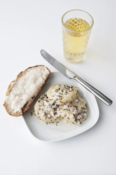 Hessian handkaes mit musik, erős sajt almabor — Stock Fotó