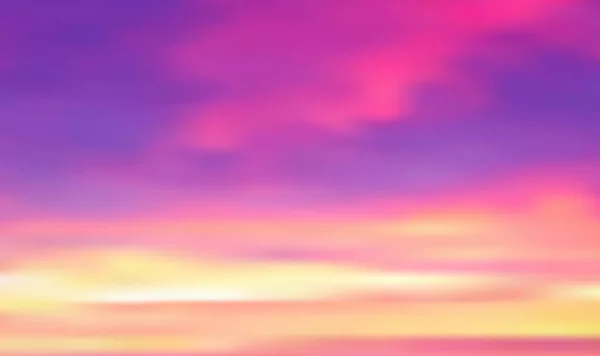 Розовый закат морского неба размытый фон - розовый и желтый векторные иллюстрации — стоковый вектор