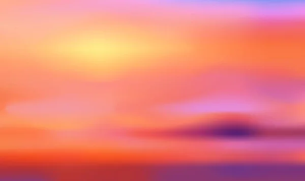 Rosa Sonnenuntergang Meer Himmel verschwommen Hintergrund - rosa und gelb Hintergrund Vektor Illustration — Stockvektor