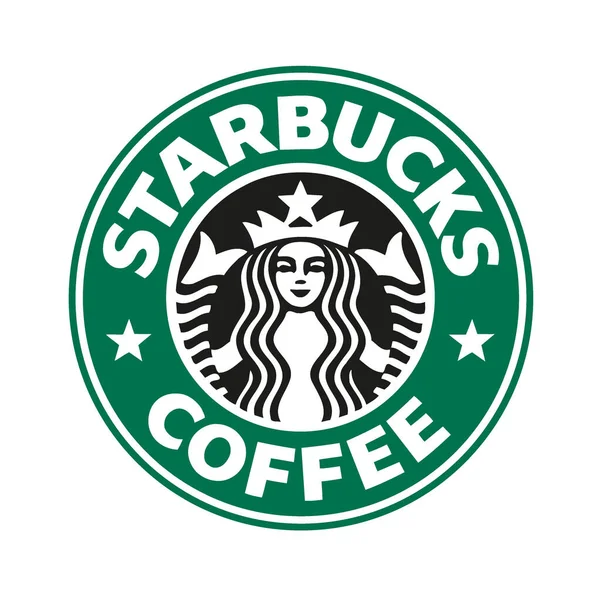 Starbucks Logo Vector Aislado Blanco — Archivo Imágenes Vectoriales