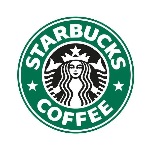 Starbucks Logo Vector Aislado Blanco — Vector de stock