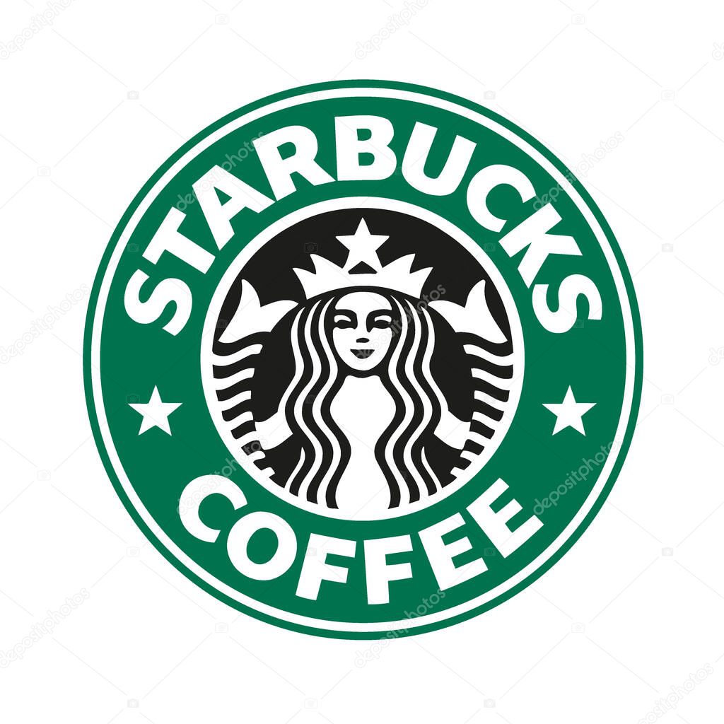 Starbucks logo vector isolated on white.