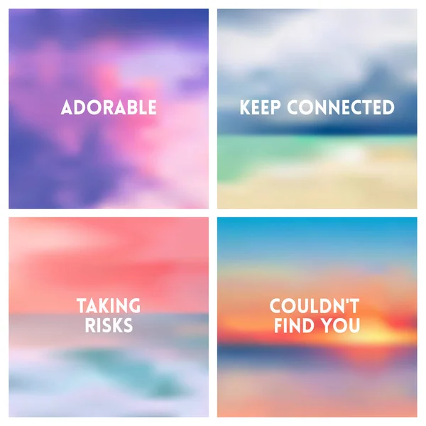 Abstract Vector Multicolored Blurred Background Set Colors Set Square Blurred — Vector de stock