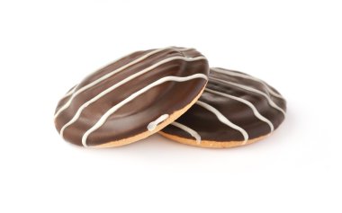 kiraz reçeli ve wh izole çikolata sosu ile tatlı tatlılar